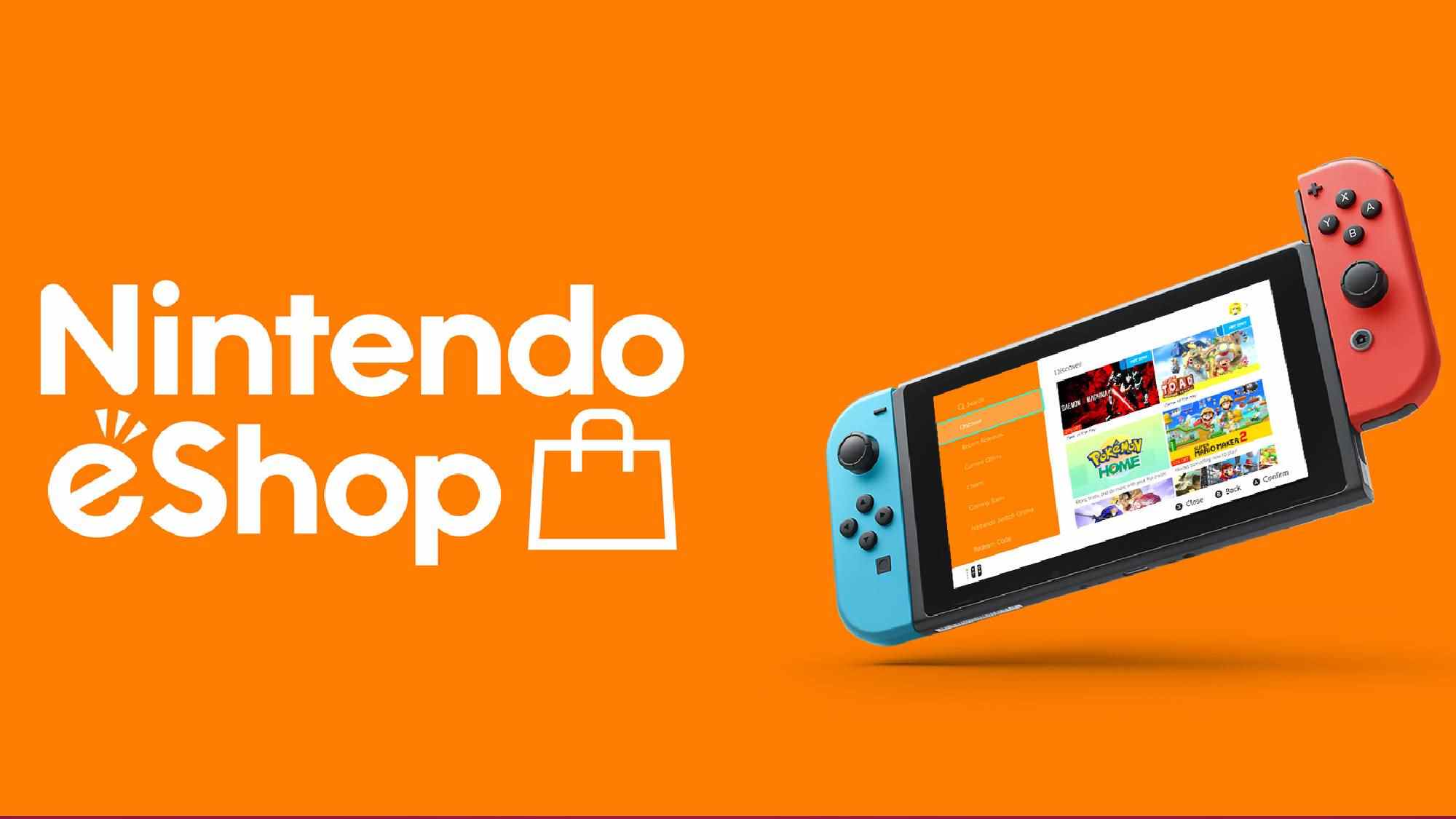 Écran de démarrage de la boutique en ligne Nintendo Switch