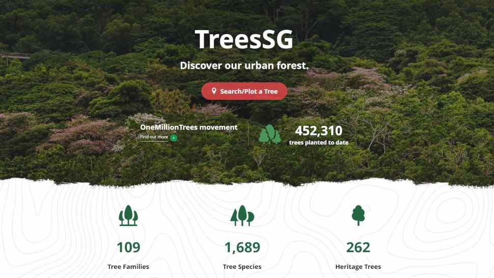 Site web de TreesSG Singapour