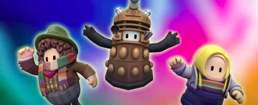 Fall Guys devient encore plus bancal avec les nouveaux cosmétiques Doctor Who