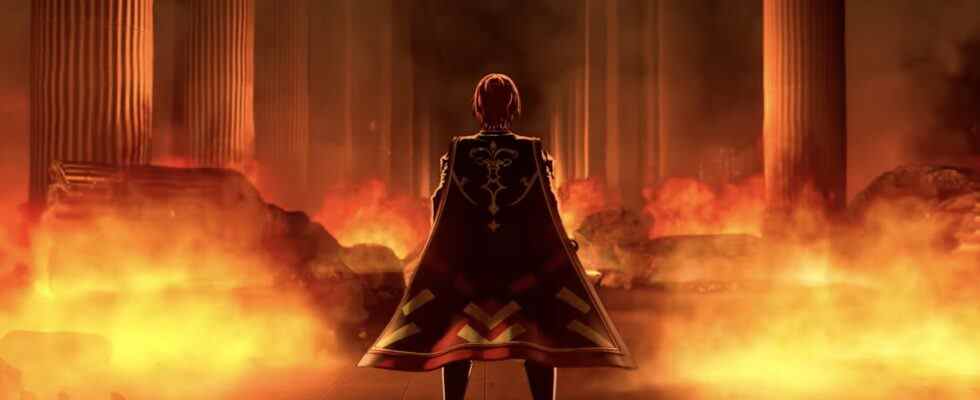 Fire Emblem Engage story trailer evil Marth with red hair
