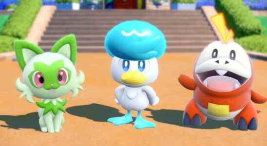 Pokemon Scarlet et Violet Starters and Evolutions Guide pour Fuecoco, Quaxly et Sprigatito