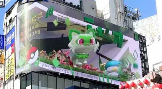 Pokémon Scarlet et Violet rejoignent la tendance des panneaux d'affichage du jeu vidéo 3D au Japon