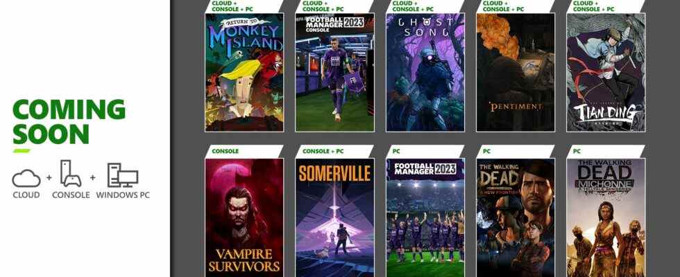 Xbox Game Pass ajoute Return to Monkey Island, Vampire Survivors, Somerville et plus début novembre