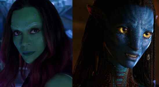 Gamora in Guardians of the Galaxy Vol. 2 and Neytiri in Avatar: The Way of Water