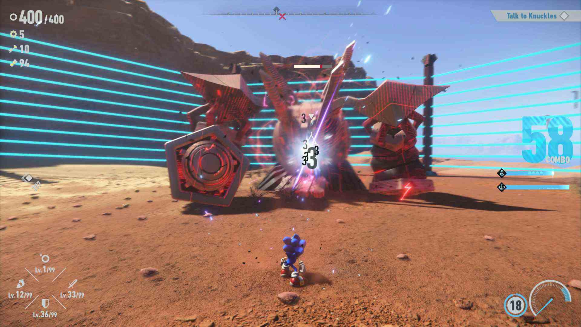 Capture d'écran de la revue Sonic Frontiers PS5