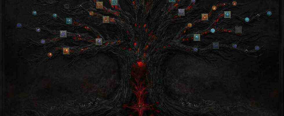 L'arbre de compétences de Diablo 4 n'est plus cet ancien arbre de l'enfer malade