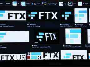 Dans cette photo d'illustration, le logo FTX est visible sur un ordinateur.