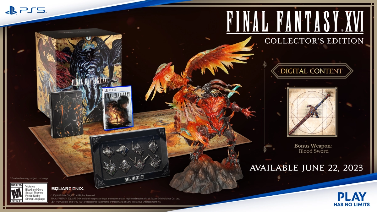 Tous les détails de la norme Final Fantasy XVI (FF16), de l'édition Deluxe et de l'édition Collectors : où comment quand précommander, plus les prix de l'édition collector CE