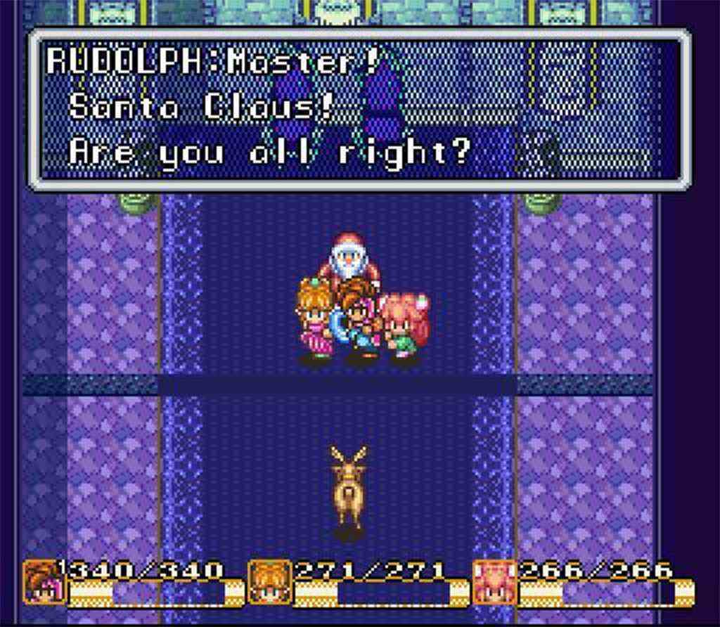 jeux vidéo de Noël non conventionnels pour se mettre dans l'esprit - Secret of Mana Santa Claus