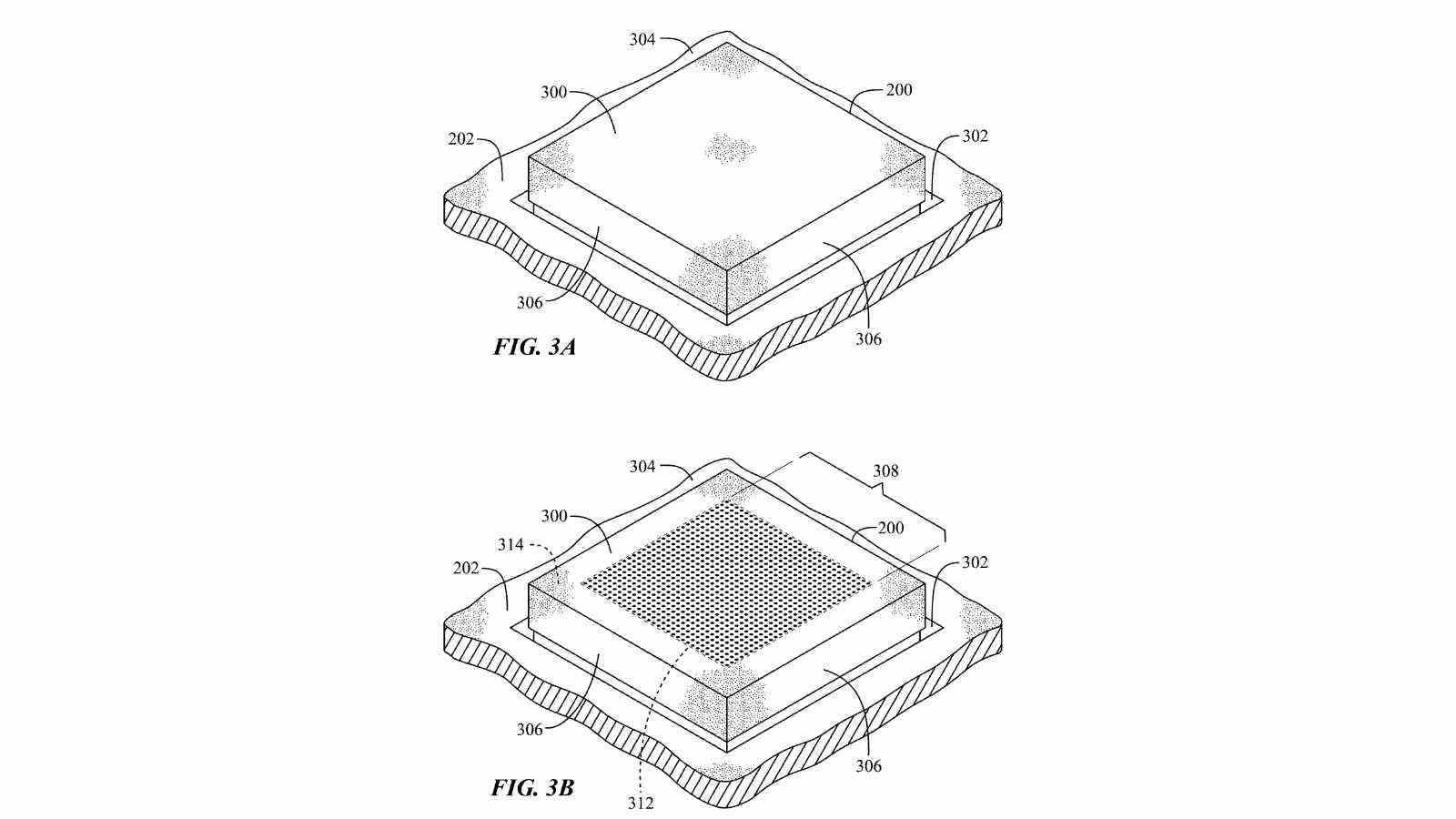 Une illustration de brevet montrant une touche de clavier avec de petits trous découpés dans le capuchon