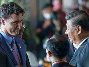 Justin Trudeau et Xi Jinping