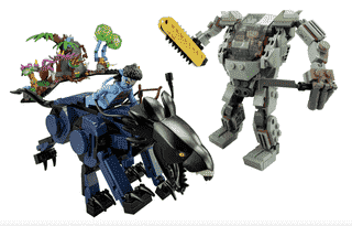 Neytiri et Thanator contre la combinaison AMP Quaritch (LEGO 75571)