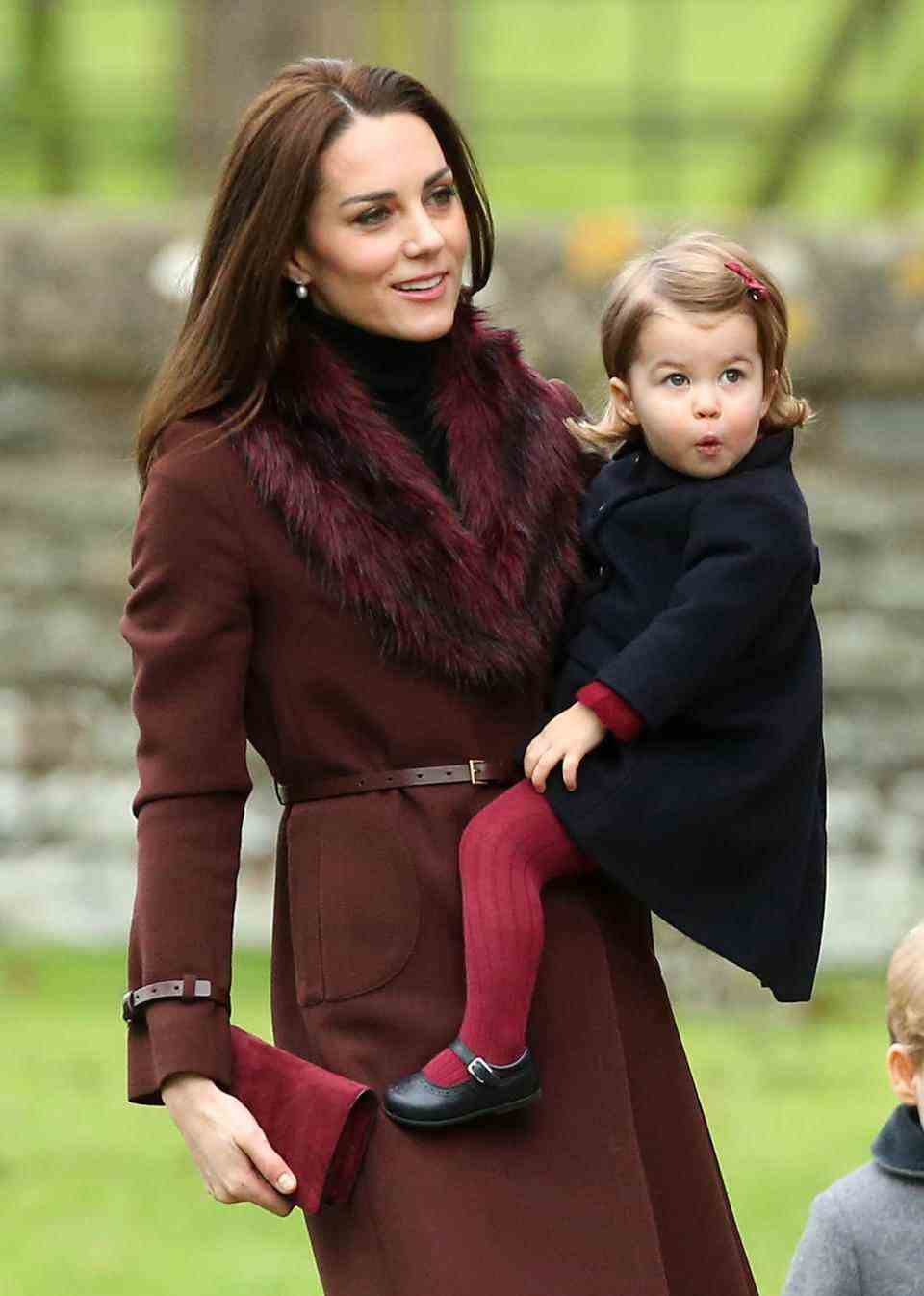 La princesse de Galles avec la princesse Charlotte le jour de Noël 2016. (Getty Images)