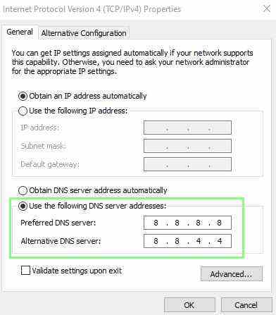Changer de serveur DNS sous Windows