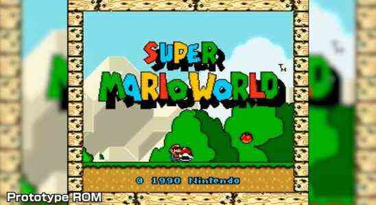Prototype de localisation de Super Mario World partagé