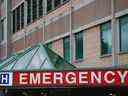Un panneau d'urgence dans un hôpital de Toronto.