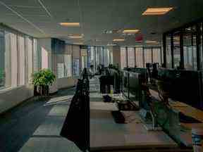 Bureaux des employés aux bureaux de la Banque de Montréal (BMO) à New York.