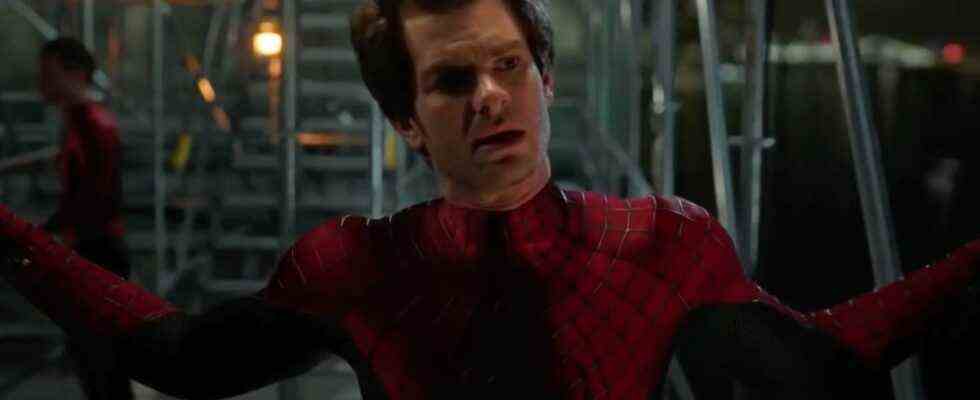 Andrew Garfield as unmasked Spider-Man in Spider-Man: No Way Home