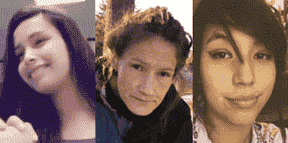 LES VICTIMES : Rebecca Contois, Morgan Beatrice Harris et Marcedes Myran.  POLICE DE WINNIPEG