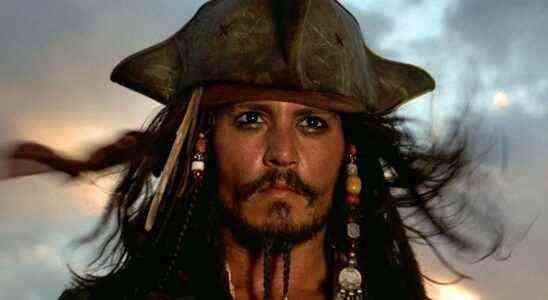 Johnny Depp as Captain Jack Sparrow in still from Pirates of the Caribbean