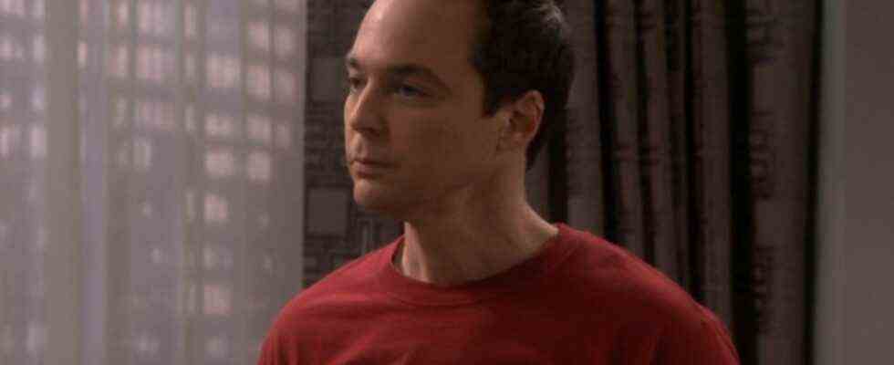 Sheldon in hotel room with Amy in The Big Bang Theory