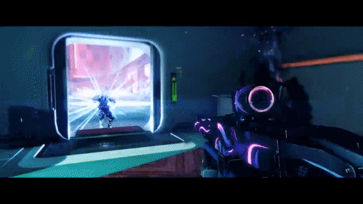 Un Hunter Guardian utilise le nouveau grappin Strand pour monter un Thundercrash Guardian dans un groupe d'ennemis dans Destiny 2: Lightfall