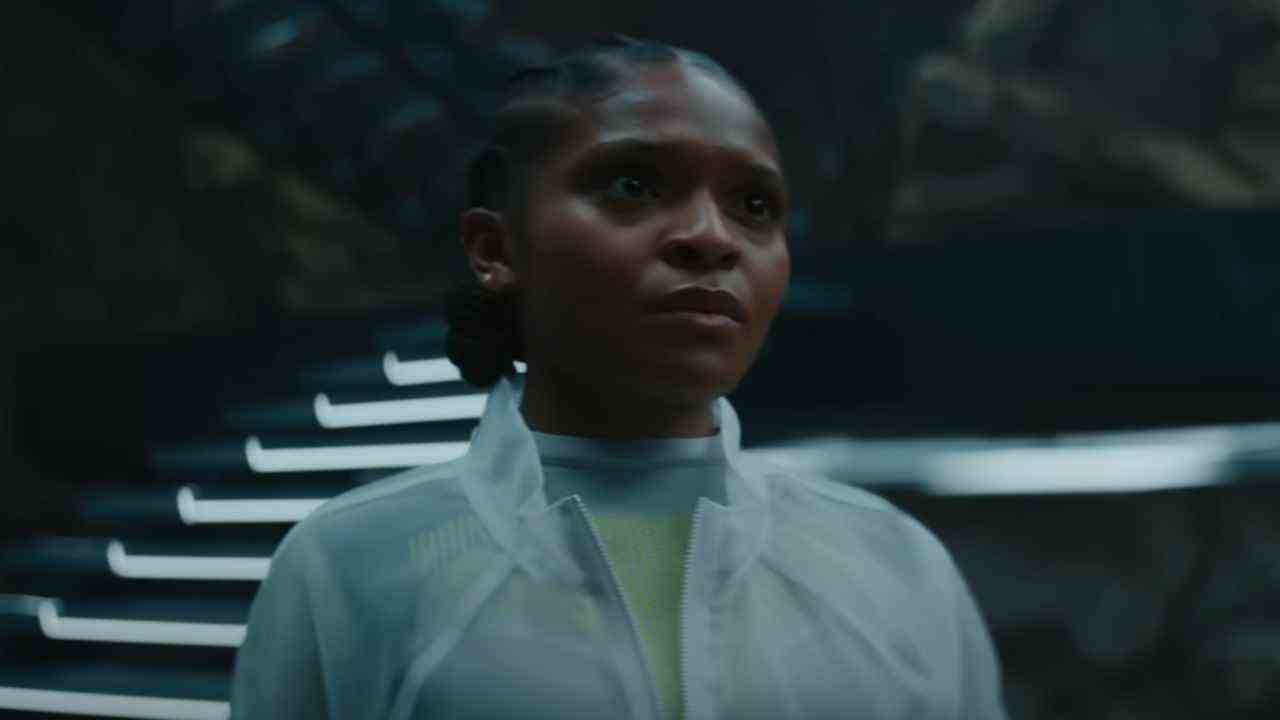 Dominique Thorne dans le rôle de Riri Williams dans Black Panther : Wakanda Forever.