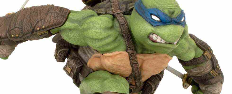 Leonardo se lâche dans ce diorama dynamique de la galerie Teenage Mutant Ninja Turtles