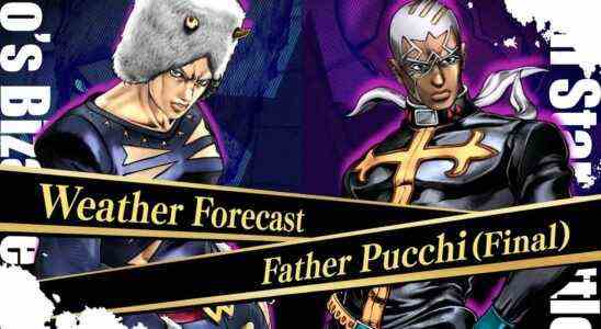 Les personnages DLC gratuits de JoJo's Bizarre Adventure: All Star Battle R Weather Forecast et Father Pucchi (Final) sont désormais disponibles