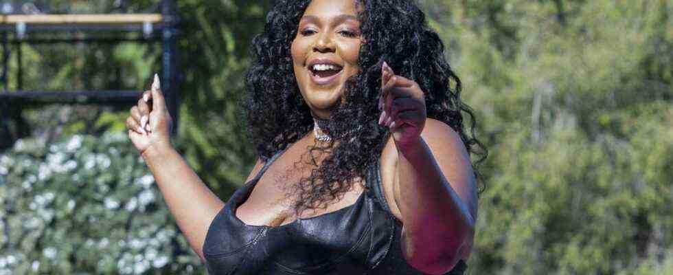 Lizzo on stage in Lizzo