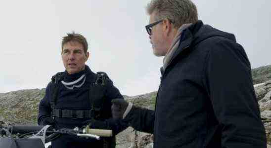 watch stunt Tom Cruise jumps off a cliff on a motorcycle in Mission: Impossible Dead Reckoning Part 1