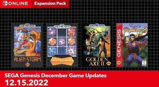 SEGA Genesis – Nintendo Switch Online ajoute Alien Storm, Columns, Golden Axe II et Virtua Fighter 2