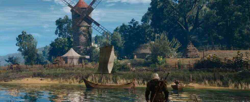 Voici une heure et demie de Geralt debout près d'un lac tranquille pendant que la musique paisible joue