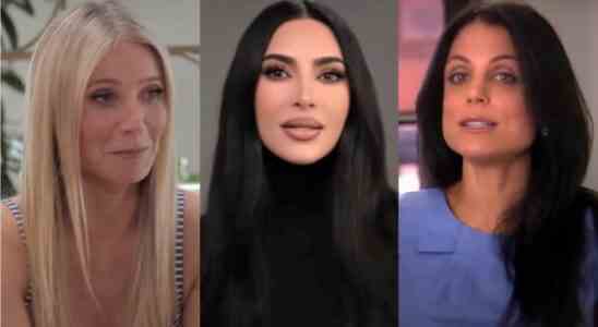 Gwyneth Paltrow and Kim Kardashian on The Kardashians; Bethenny Frankel on The Real Housewives of New York City.