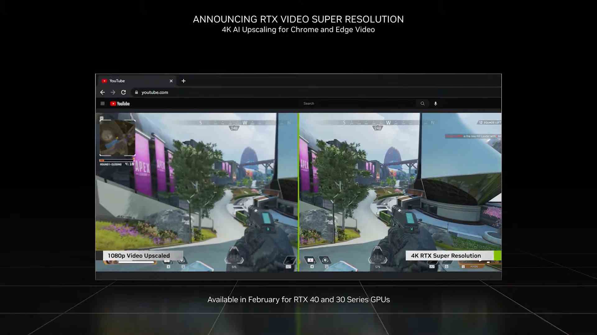 Super résolution vidéo Nvidia RTX