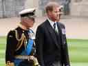 Le roi Charles et le prince Harry sont photographiés au château de Windsor en septembre 2022.