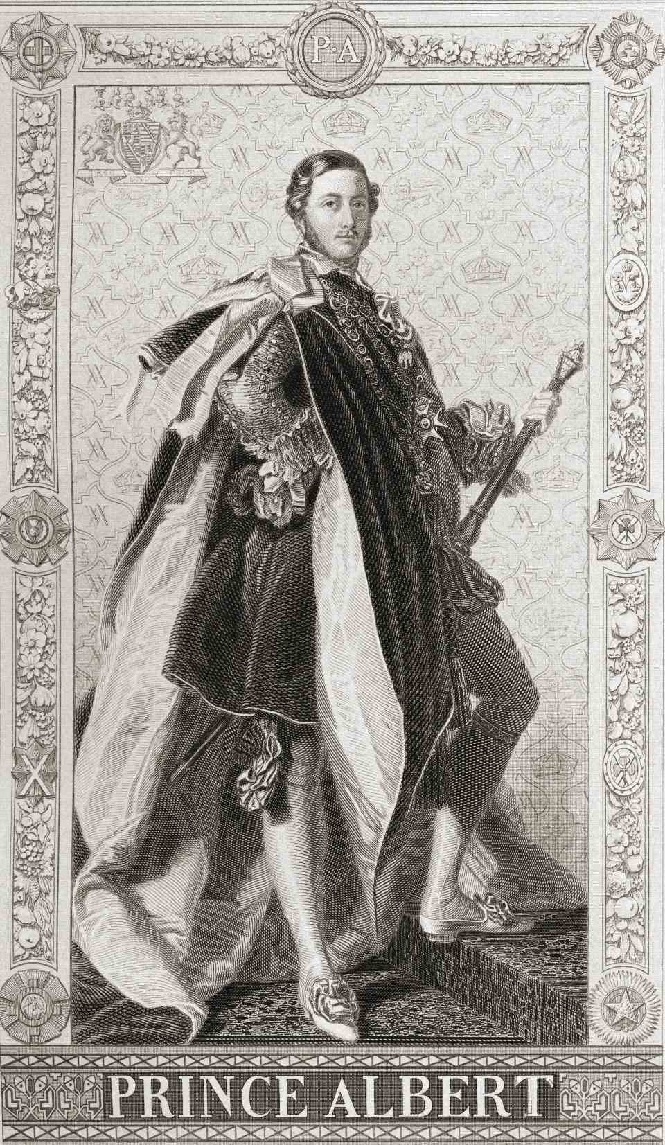 Prince Albert de Saxe-Cobourg et Gotha, Francis Albert Augustus Charles Emmanuel, 1819 &# x002013 ;  1861. Époux de la reine Victoria d'Angleterre.  De l'histoire anglaise et écossaise, publié en 1882