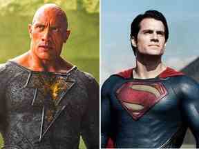 Dwayne Johnson en Black Adam et Henry Cavill en Superman.