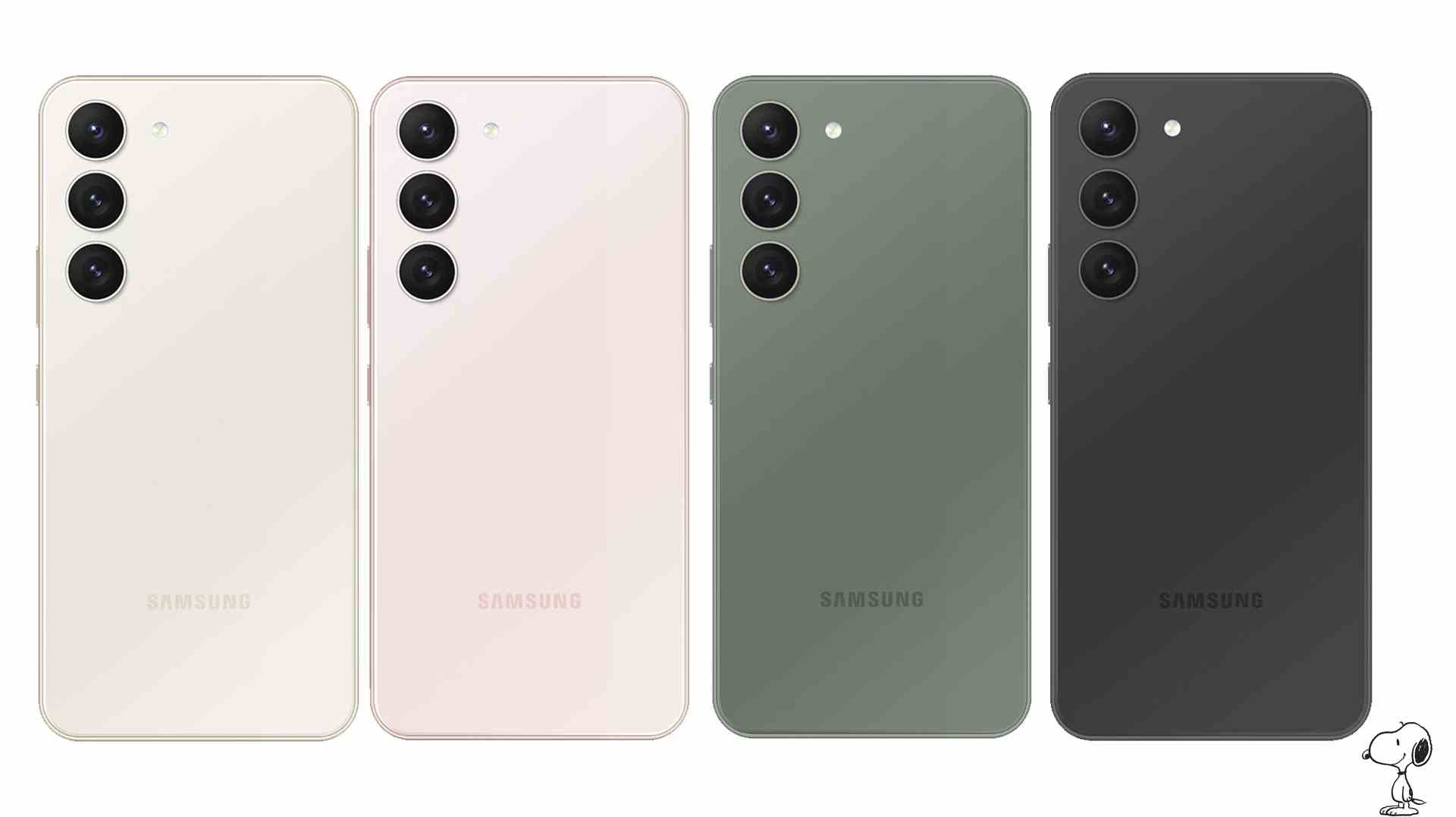 Fuites d'images du Samsung Galaxy S23 en quatre nuances