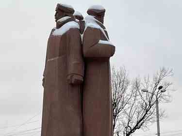 Monument des tirailleurs lettons à Riga, Lettonie.