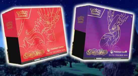 Snazzy Pokémon TCG: boîtes d'entraîneurs d'élite écarlates et violettes en direct pour la pré-commande