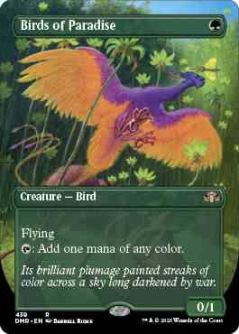Birds of Paradise est une créature volante qui ajoute du mana.