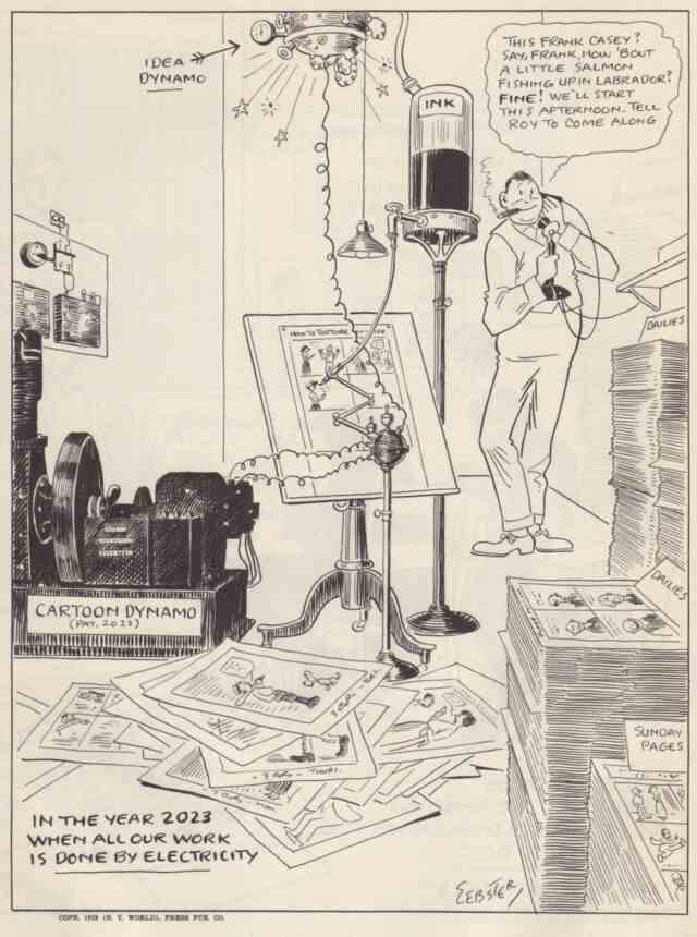 Un dessin animé de 1923 de HT Webster sous-titré 