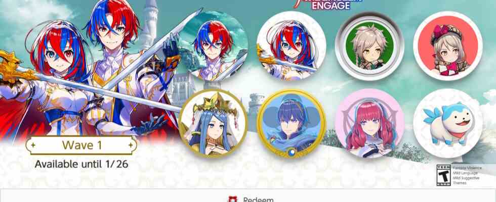 Icônes utilisateur Fire Emblem Engage ajoutées à Nintendo Switch Online