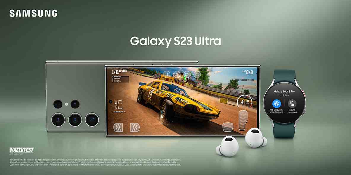 Image du Samsung Galaxy S23 Ultra dans une image marketing divulguée