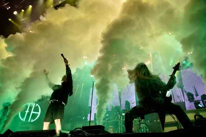 Le groupe de heavy metal Pantera se produit sur scène lors du 'Knotfest Colombia 2022
