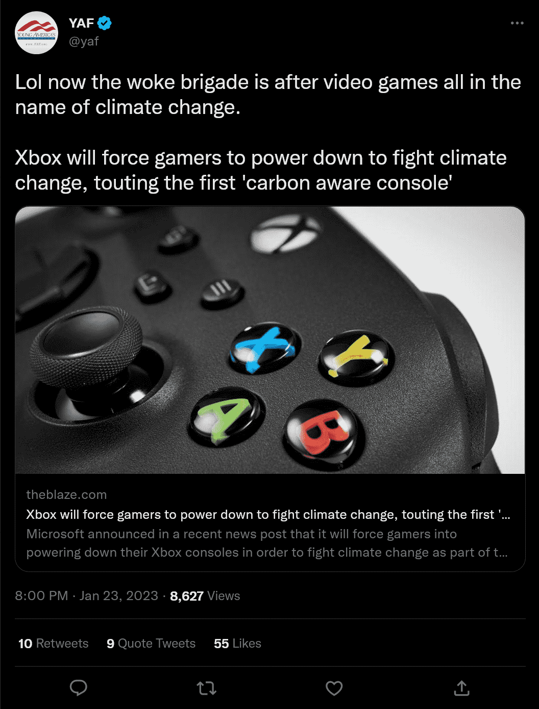 YAF tweete sur la gestion de l'alimentation Xbox