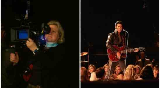 Cinematographer Mandy Walker behind the camera, and a still from "Elvis"