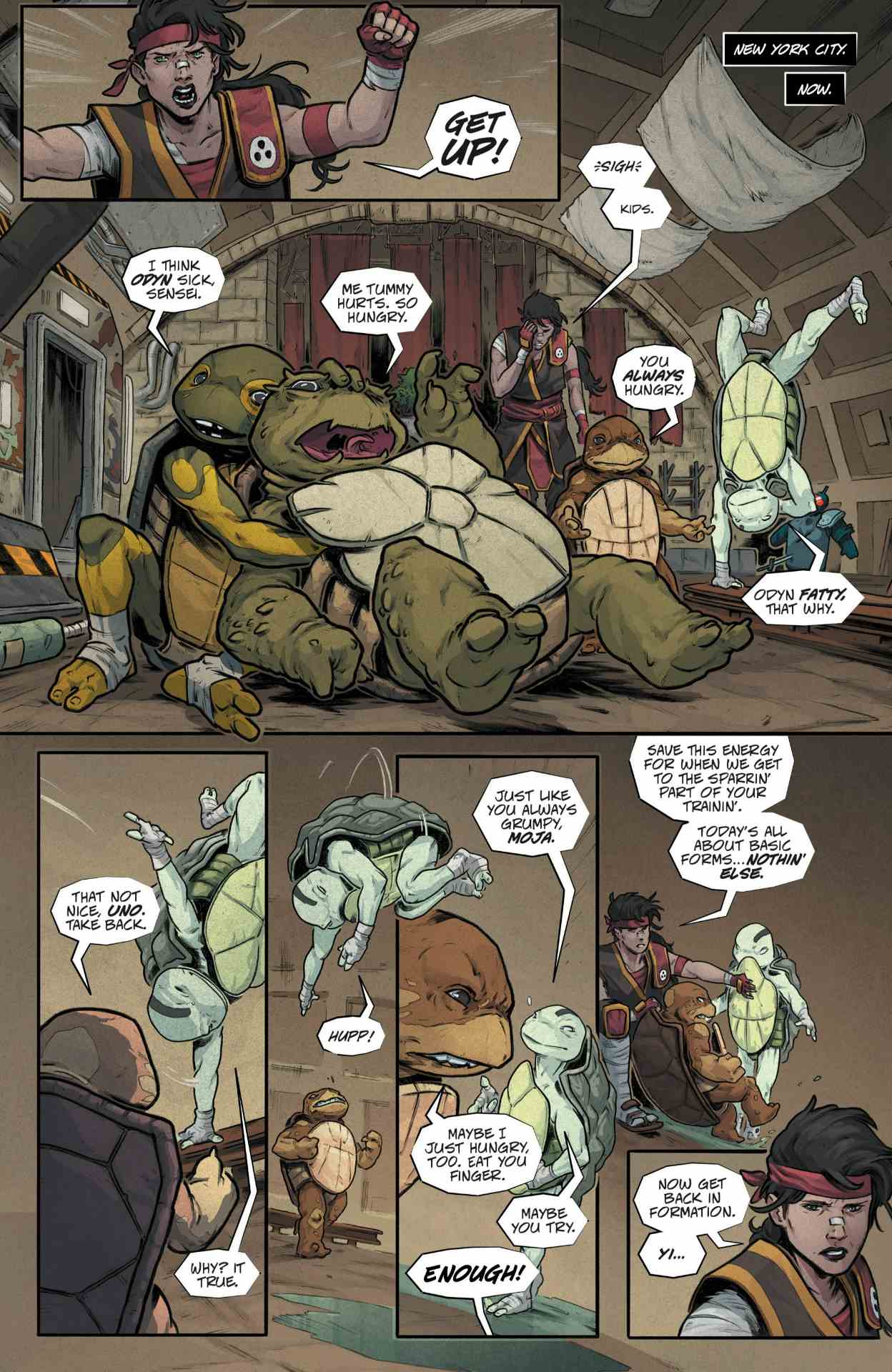 une page de TMNT : The Last Ronin - The Lost Years #1