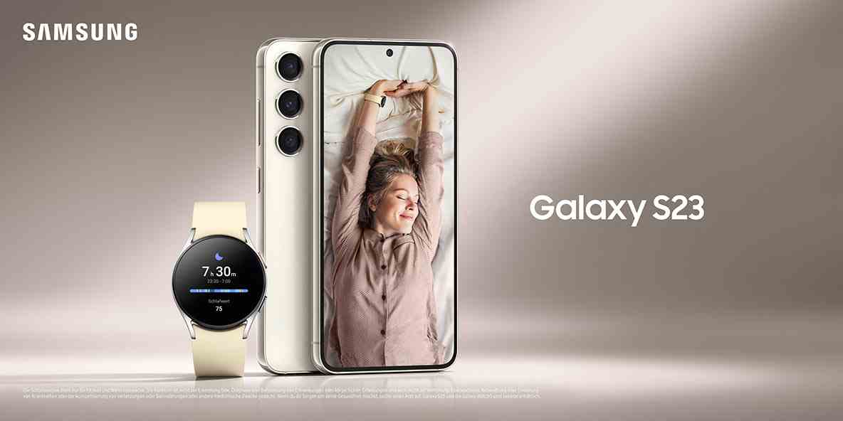 Image du Samsung Galaxy S23 dans une image marketing divulguée